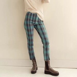 Urban Outfitters Green Blue Plaid Skinny Pants